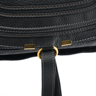 Chloe Black Leather Marcie Shoulder Bag