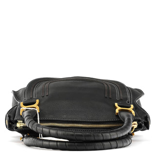 Chloe Black Leather Marcie Shoulder Bag