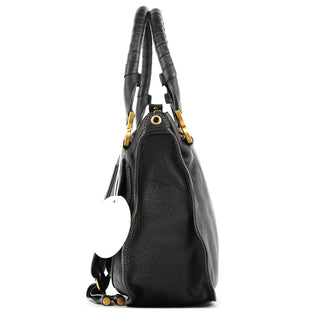 Chloe Black Leather Marcie Shoulder Bag