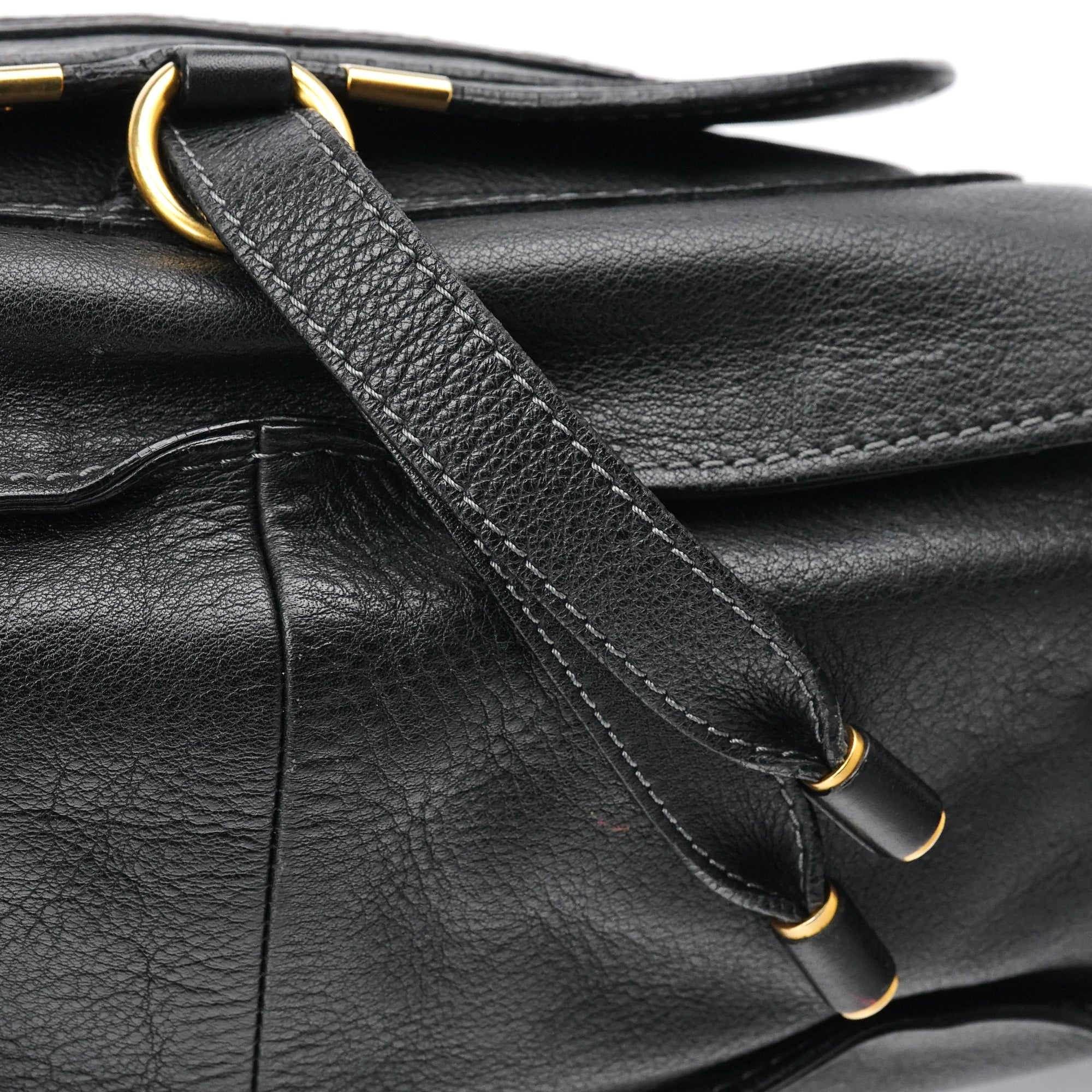 Chloe Black Leather Marcie Shoulder Bag