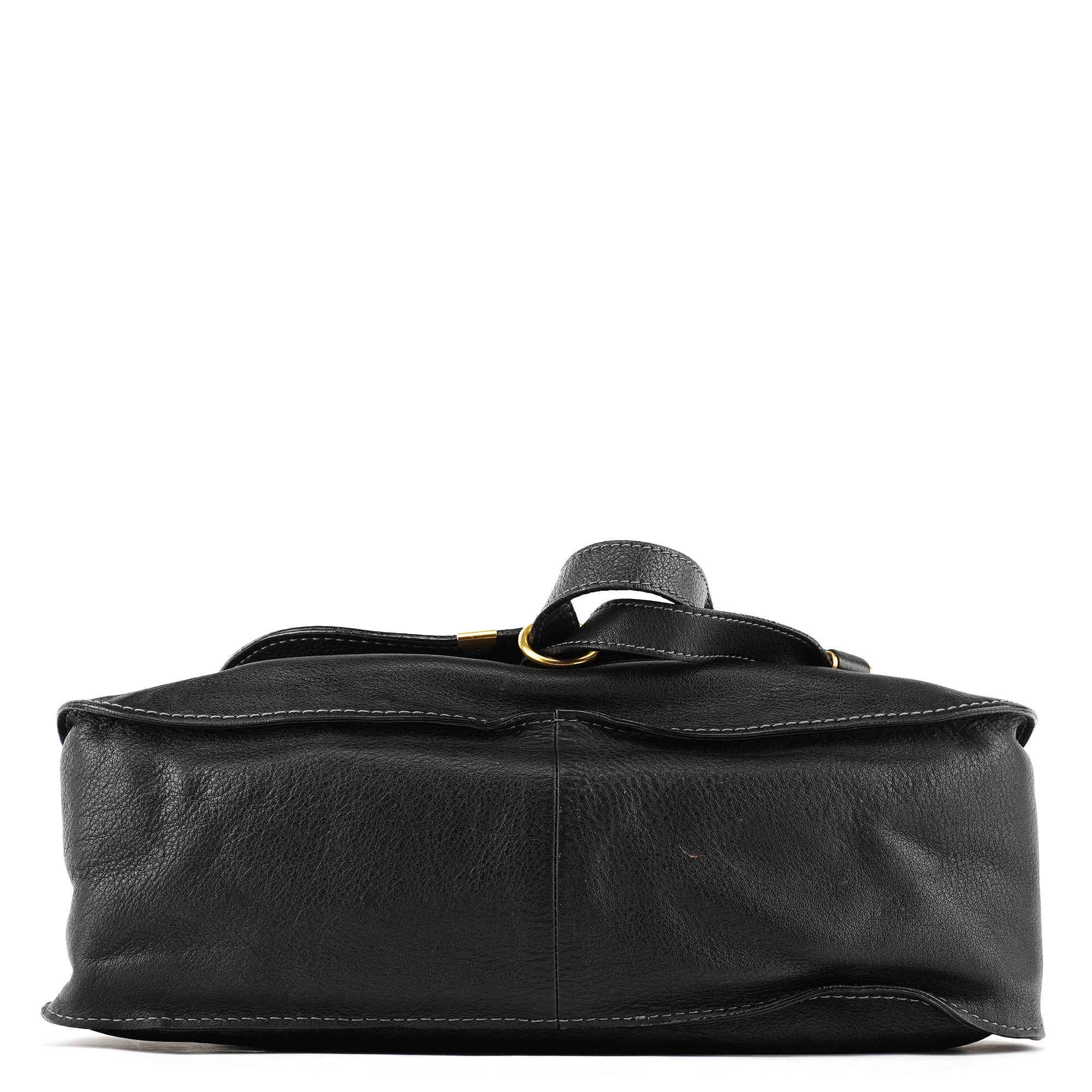 Chloe Black Leather Marcie Shoulder Bag