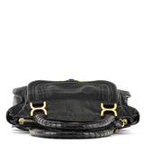 Chloe Black Leather Marcie Shoulder Bag