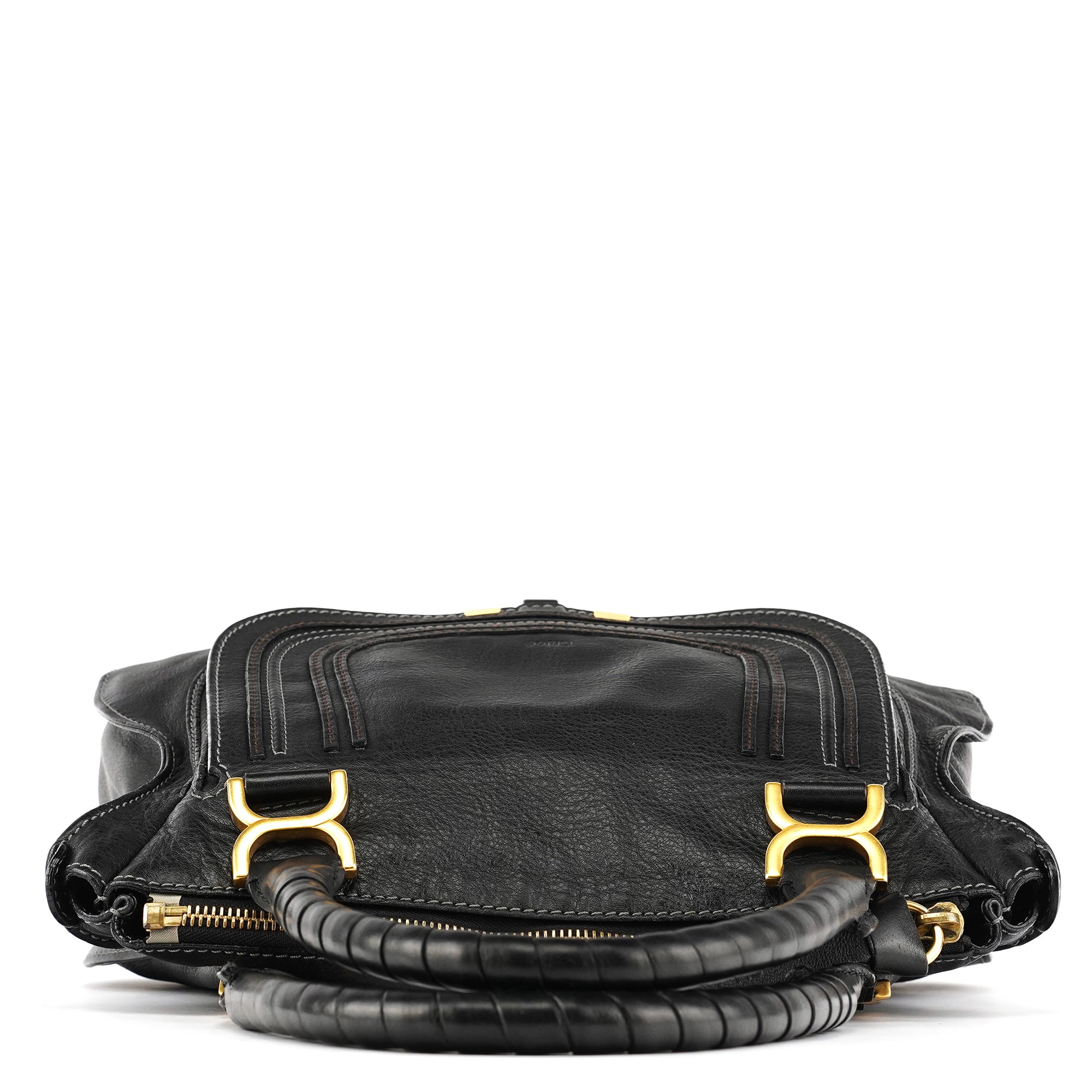 Chloe Black Leather Marcie Shoulder Bag