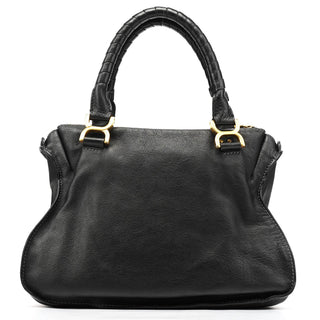 Chloe Black Leather Marcie Shoulder Bag