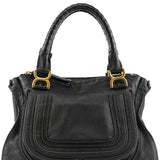 Chloe Black Leather Marcie Shoulder Bag