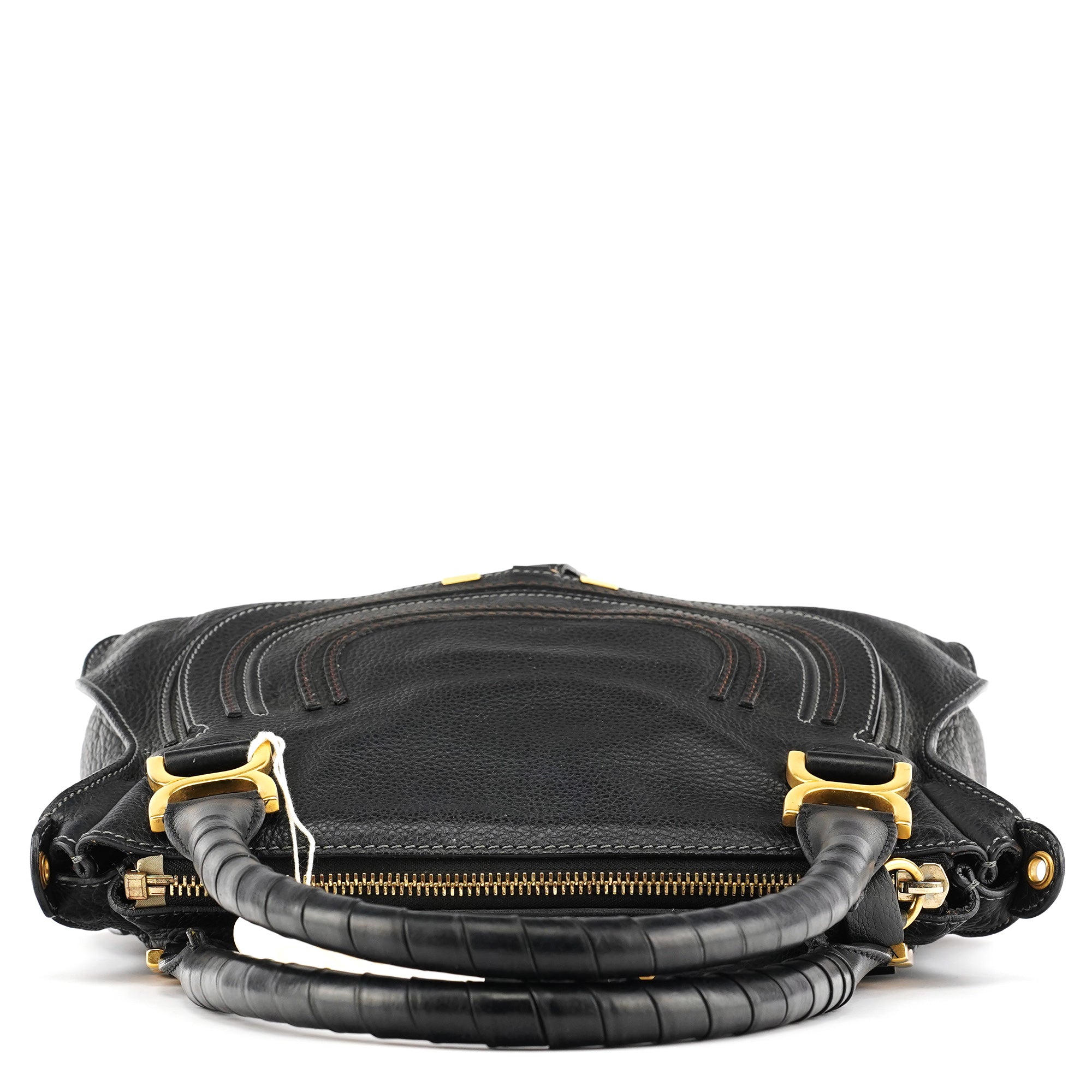 Chloé Black Leather Marcie Shoulder Bag