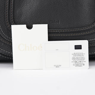 Chloé Black Leather Marcie Tote Bag