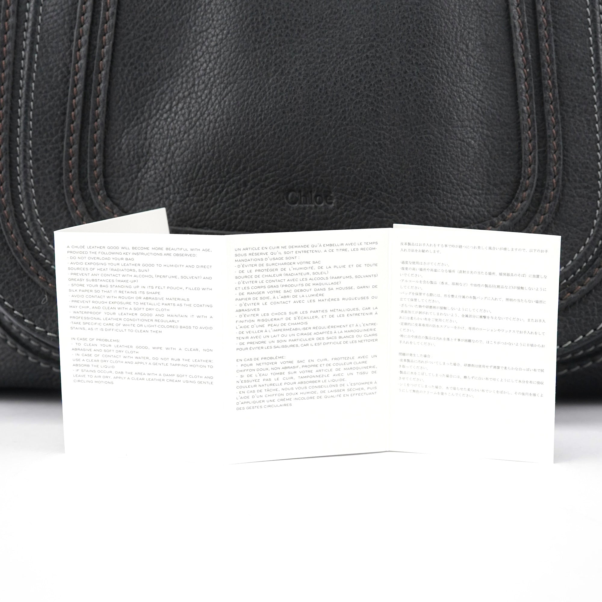 Chloé Sac cabas Marcie en cuir noir