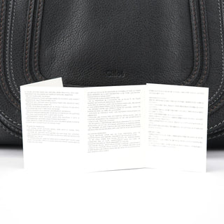 Chloé Black Leather Marcie Tote Bag