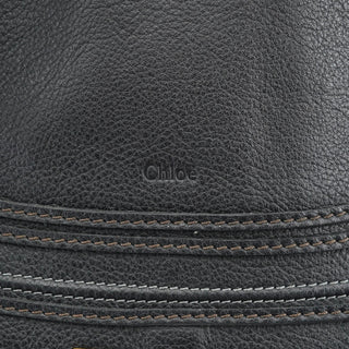 Chloé Black Leather Marcie Tote Bag
