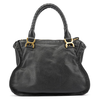 Chloé Black Leather Marcie Tote Bag