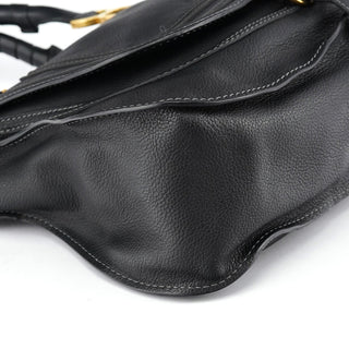 Chloé Black Leather Marcie Tote Bag
