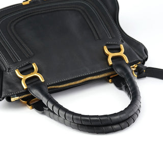 Chloé Black Leather Marcie Tote Bag