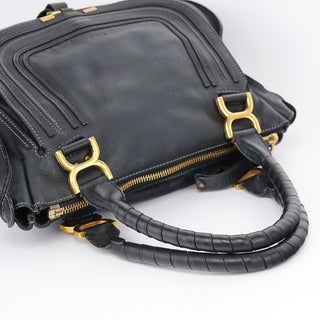 Chloé Black Leather Marcie Tote Bag