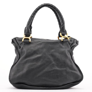 Chloé Black Leather Marcie Tote Bag