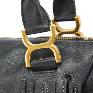Chloé Black Leather Marcie Tote Bag