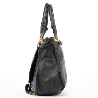 Chloé Black Leather Marcie Tote Bag