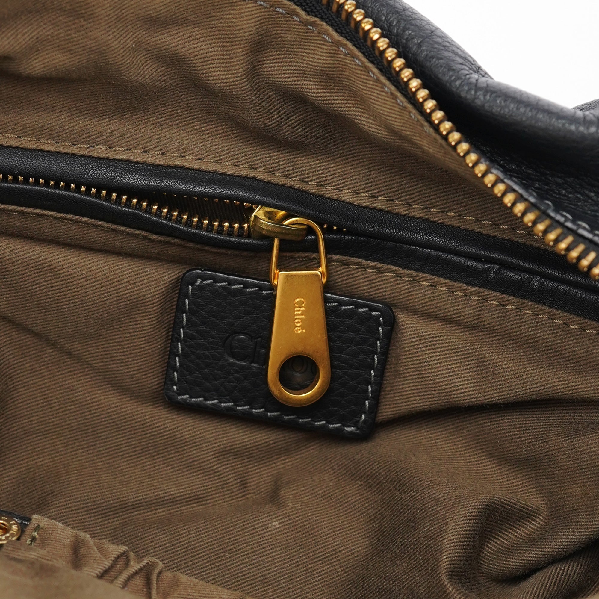 Chloé Black Leather Marcie Tote Bag