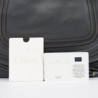 Chloé Black Leather Marcie Tote Bag