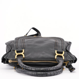 Chloé Black Leather Marcie Tote Bag