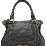 Chloé Black Leather Marcie Tote Bag