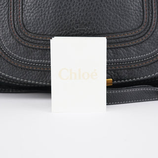 Chloe Black Leather Marcie Tote Bag