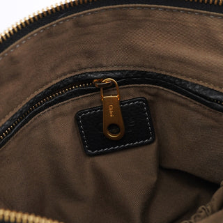 Chloe Black Leather Marcie Tote Bag