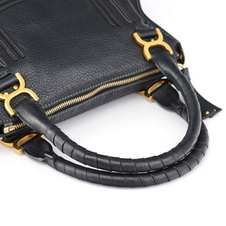 Chloe Black Leather Marcie Tote Bag