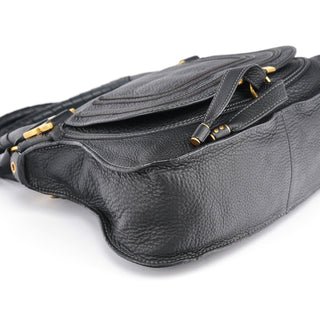 Chloe Black Leather Marcie Tote Bag