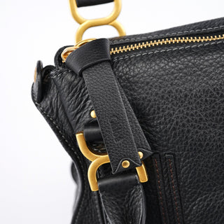 Chloe Black Leather Marcie Tote Bag