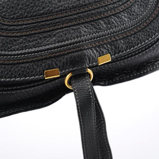 Chloe Black Leather Marcie Tote Bag