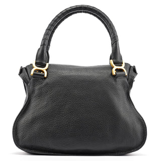 Chloe Black Leather Marcie Tote Bag