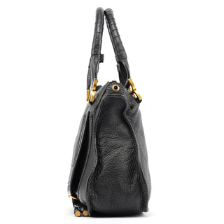 Chloe Black Leather Marcie Tote Bag