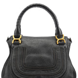 Chloe Black Leather Marcie Tote Bag