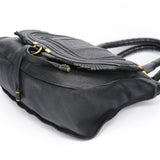 Chloe Black Leather Marcie Tote Bag