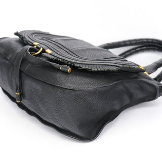 Chloe Black Leather Marcie Tote Bag