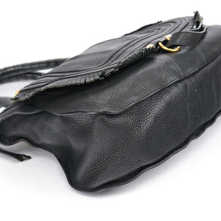 Chloe Black Leather Marcie Tote Bag