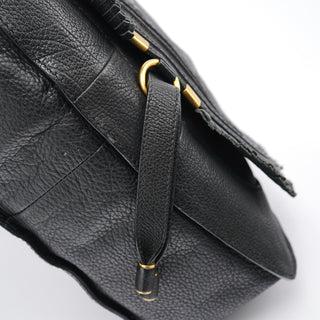 Chloe Black Leather Marcie Tote Bag