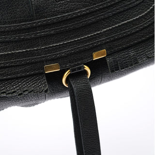 Chloe Black Leather Marcie Tote Bag