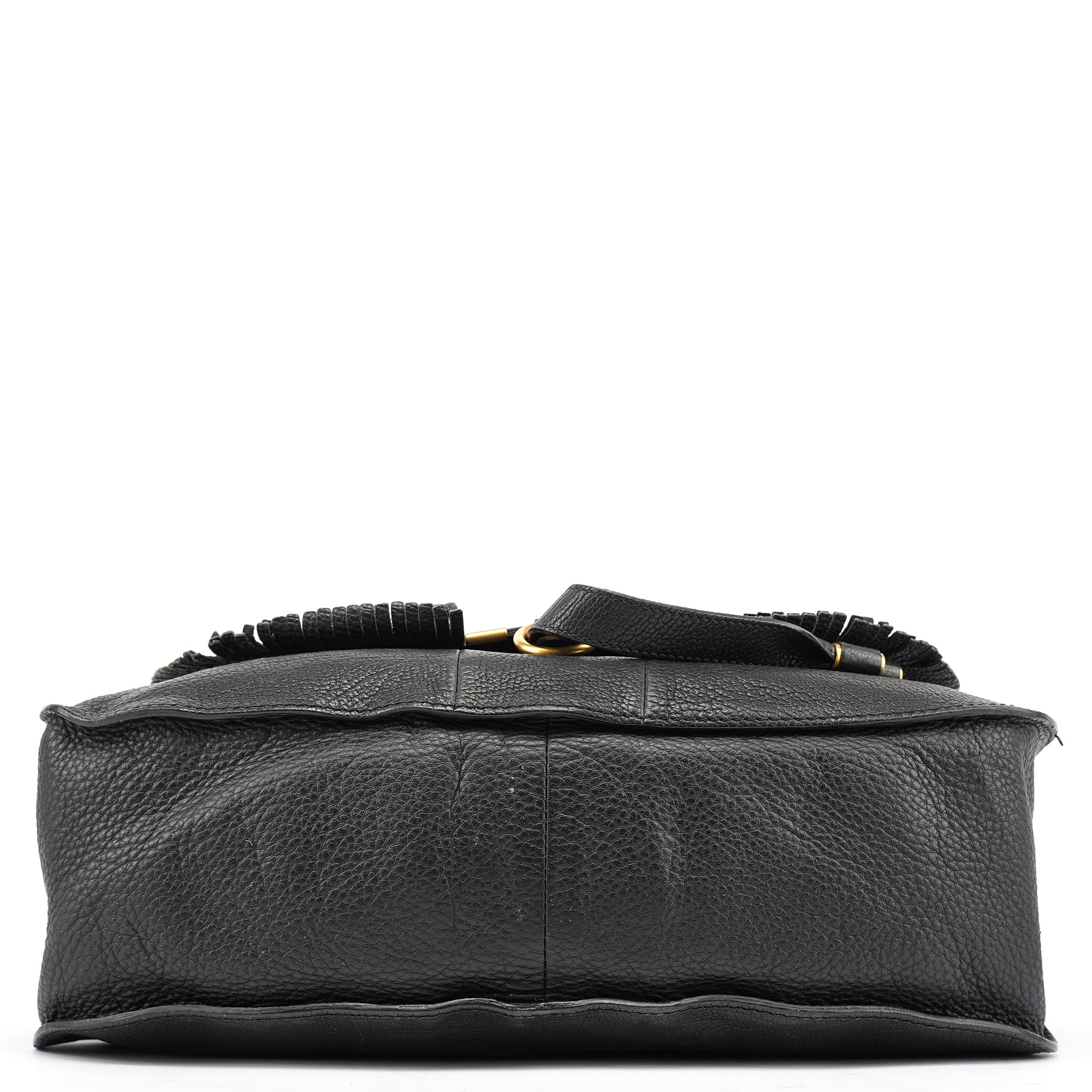 Chloe Black Leather Marcie Tote Bag