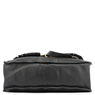 Chloe Black Leather Marcie Tote Bag