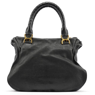 Chloe Black Leather Marcie Tote Bag