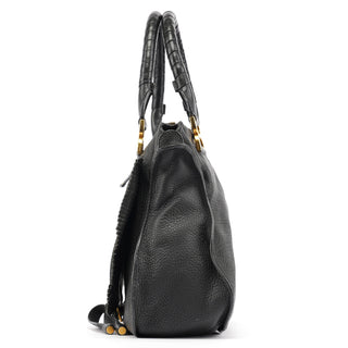 Chloe Black Leather Marcie Tote Bag