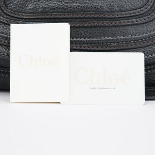 Chloe Black Leather Marcie Tote Bag