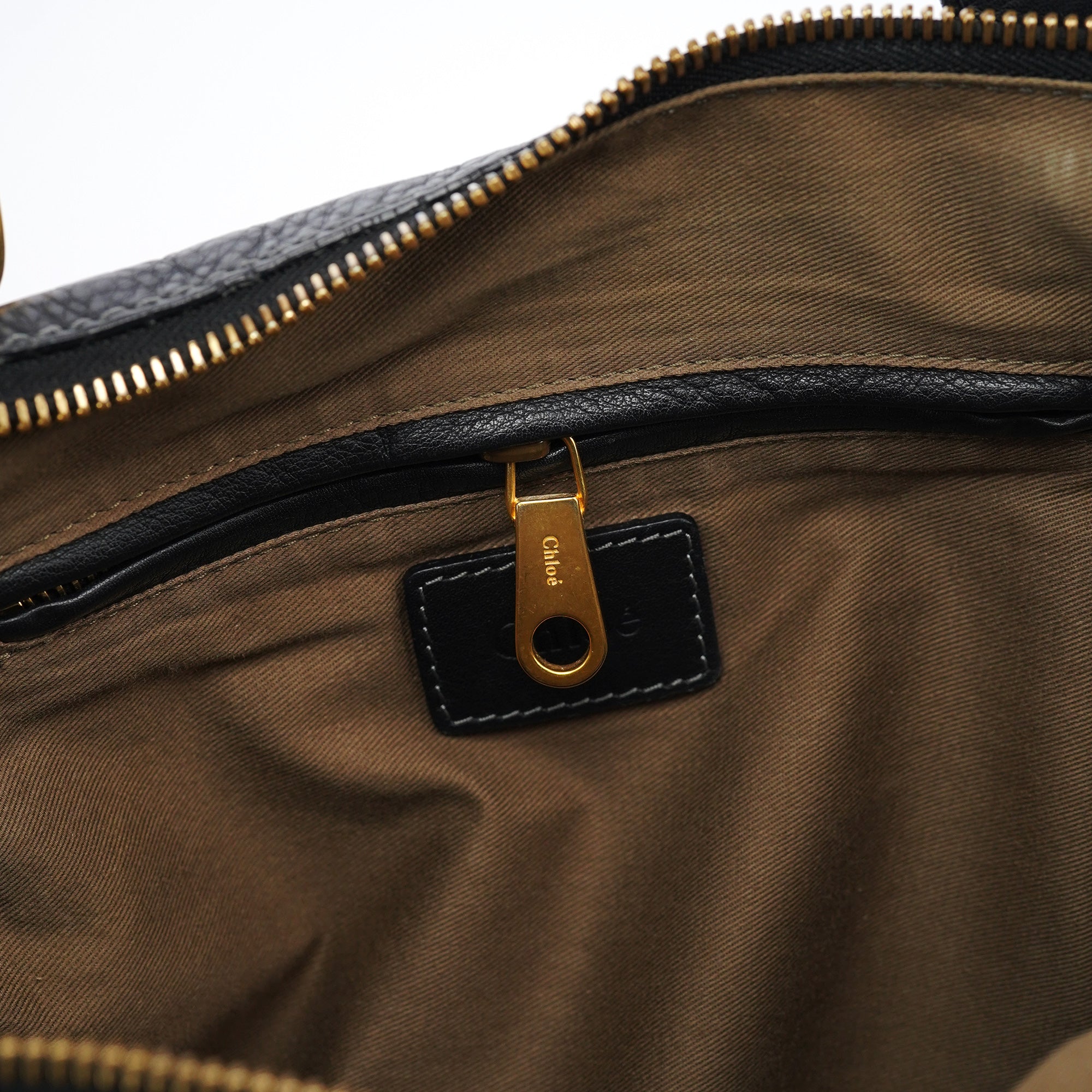 Chloe Black Leather Marcie Tote Bag