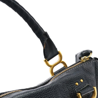 Chloe Black Leather Marcie Tote Bag