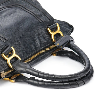 Chloe Black Leather Marcie Tote Bag