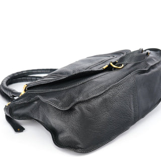 Chloe Black Leather Marcie Tote Bag