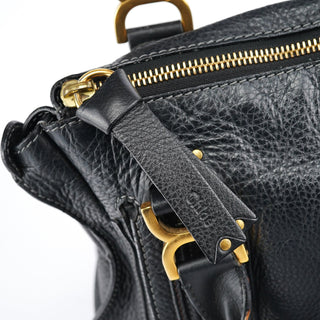 Chloe Black Leather Marcie Tote Bag