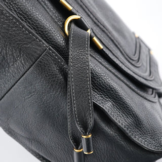 Chloe Black Leather Marcie Tote Bag